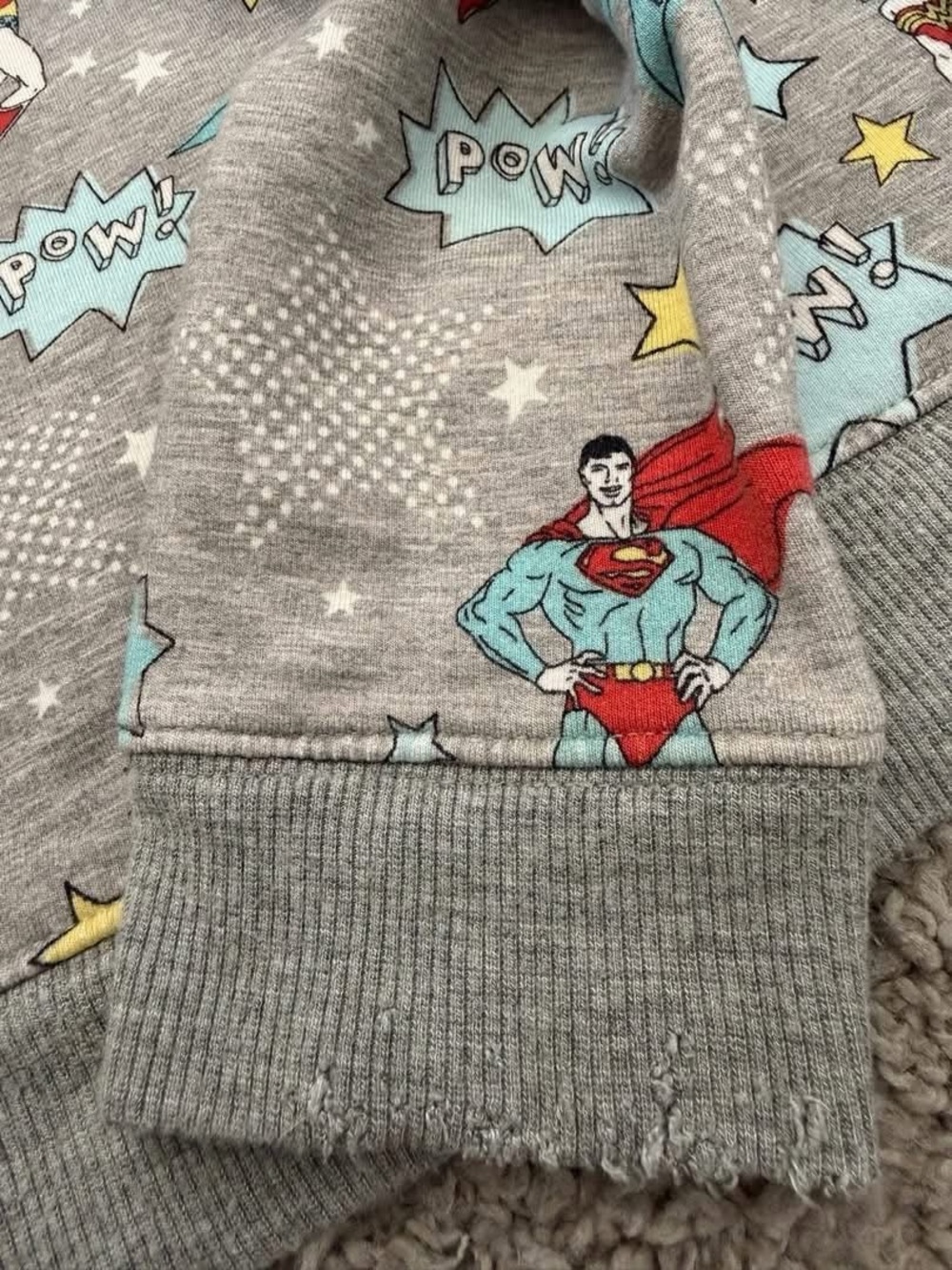 LAST CHANCE* Little Sleepies DC Justice League Superhero Kids Sweatshirt size 8 - Picture 2 of 2